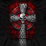 Hot Leathers GMS4022 Men’s ‘Celtic Cross Pocket’ Black Hoodie - Image 2