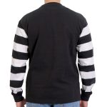 Hot Leathers GMS6002 Men’s Black and White Long Sleeve Striped Shirt - Image 2