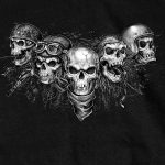 Hot Leathers GMT3423 Men’s Five Skull Sleeveless Shooter Black Tank Top Shirt - Image 2