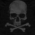 Hot Leathers GMZ4305 Men’s ‘Skull and Crossbones’ Black Hoodie with Zipper Closure - Image 3