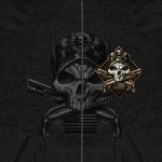 Hot Leathers GMZ4415 Men’s ‘Camo Skull’ Black Hoodie with Zipper Closure - Image 2