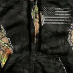 Mossy Oak and Hot Leathers GMZ4470 Mens Limited Edition Mashup Flag Eclipse Camo Zip Up Hoodie Sweatshirt - Image 2