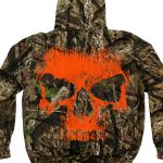 Men’s Mossy Oak & Hot Leathers Mashup Jungle Skull Camo Zipper Hoodie GMZ4471 - Image 2