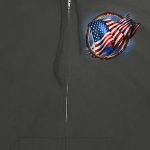 Hot Leathers GMZ4532 Men’s Charcoal ‘Hoop Eagle Hoodie’ - Image 2