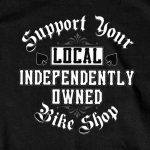 Hot Leathers GSB274 Men’s ‘Support Your Local Bike Shop’ Black Short Sleeve T-Shirt - Image 3