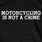 Hot Leathers GSB360 Men’s ‘Motorcycling Is Not A Crime Shirt’ Black Short Sleeve T-Shirt - Image 3
