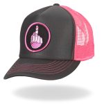 Hot Leathers GSH1001 Middle Finger Grey and Pink Trucker Hat - Image 2