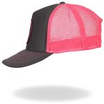Hot Leathers GSH1001 Middle Finger Grey and Pink Trucker Hat - Image 3