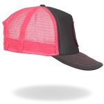 Hot Leathers GSH1001 Middle Finger Grey and Pink Trucker Hat - Image 5