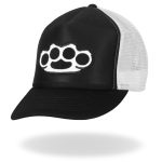 Hot Leathers GSH1009 Knuckles Black and White Trucker Hat - Image 2
