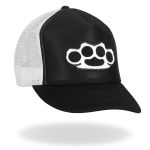 Hot Leathers GSH1009 Knuckles Black and White Trucker Hat - Image 3