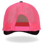 Hot Leathers GSH1011 Skull and Crossbones Grey and Pink Trucker Hat - Image 2