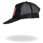 Hot Leathers GSH1016 Try Stomping This American Flag Black Trucker Hat - Image 2