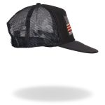 Hot Leathers GSH1016 Try Stomping This American Flag Black Trucker Hat - Image 4