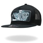Hot Leathers GSH1019 Black ‘Assassin Rider’ Snap Back Hat - Image 2