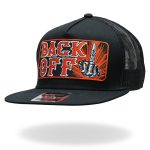 Hot Leathers GSH1020 Black ‘Back Off Bone Finger’ Snap Back Hat - Image 2