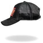 Hot Leathers GSH1030 Denim Tattered Flag Trucker Hat - Image 3