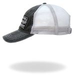 Hot Leathers Crooked Road Gray And White Trucker Hat GSH1042 - Image 3