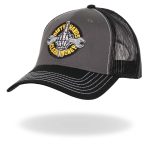 Hot Leathers Gray And Black Trucker Hat Dirty Hands GSH1043 - Image 2