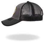 Hot Leathers Gray And Black Trucker Hat Dirty Hands GSH1043 - Image 3