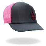 Hot Leathers Pink And Black Trucker Hat Skeleton Hand GSH1053 - Image 6