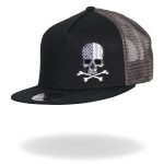 Hot Leathers GSH2004 Flag Skull Snap Back Ball Hat - Image 2
