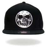 Hot Leathers GSH2023 Black Circle Skull Snapback Hat - Image 3