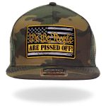Hot Leathers GSH2028 Black We The People Camo Snapback Hat - Image 2