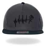 Hot Leathers Charcoal and Black EKG Piston Snapback Hat GSH2031 - Image 6