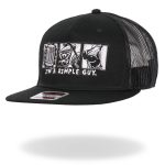 Hot Leathers Black Simple Guy 3 B’s Snapback Hat GSH2038