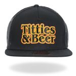 Hot Leathers Black Orange And Yellow Snapback Titties & Beer GSH2042 - Image 6