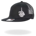 Hot Leathers Black Skeleton Hand DILLIGAF Snapback Hat GSH4007 - Image 2