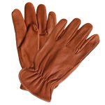 Hot Leathers GVD1013 Brown Deerskin Leather Driving Gloves - Image 2