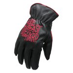 Hot Leathers GVD2002 Uni-Sex Black ‘Bolt’ Deer Skin Leather Gloves - Image 2