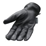Hot Leathers GVD2003 Uni-Sex ‘Grey and Black Flannel Lined’ Deer Skin Leather Gloves - Image 2