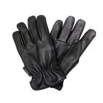 Hot Leathers GVD2003 Uni-Sex ‘Grey and Black Flannel Lined’ Deer Skin Leather Gloves