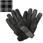 Hot Leathers GVD2003 Uni-Sex ‘Grey and Black Flannel Lined’ Deer Skin Leather Gloves - Image 4