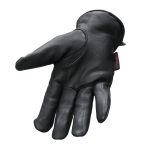Hot Leathers GVD2004 Uni-Sex ‘Red and Black Flannel Lined’ Deer Skin Leather Gloves - Image 2