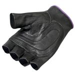 Hot Leathers GVL1005 Ladies Purple Piping Fingerless Gloves - Image 4