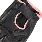 Hot Leathers GVL1006 Ladies Pink Piping Fingerless Gloves - Image 5