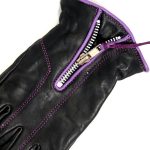 Hot Leathers GVL1008 Ladies Driving Gloves with Purple Piping - Image 5