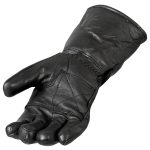 Hot Leathers GVM1001 Men’s Black Leather Gauntlet Glove with Quilted Lining - Image 2