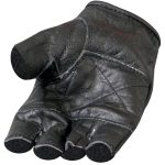 Hot Leathers GVM1004 Unlined Fingerless Leather Gloves with Padded Palm - Image 2