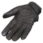 Hot Leathers GVM1301 Uni-Sex Black ‘Row of Skulls’ Leather and Mesh Gloves with i-Touch Screen - Image 2