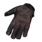 Hot Leathers GVM1302 Uni-Sex Black ‘Brass Knuckles’ Leather and Mesh Gloves with i-Touch Screen - Image 2