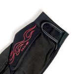 Hot Leathers GVM2002 Uni-Sex Black ‘Red Flames’ Textile Mechanic Gloves - Image 3