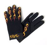 Hot Leathers GVM2004 Yellow and Red Flame Mechanics Gloves - Image 3