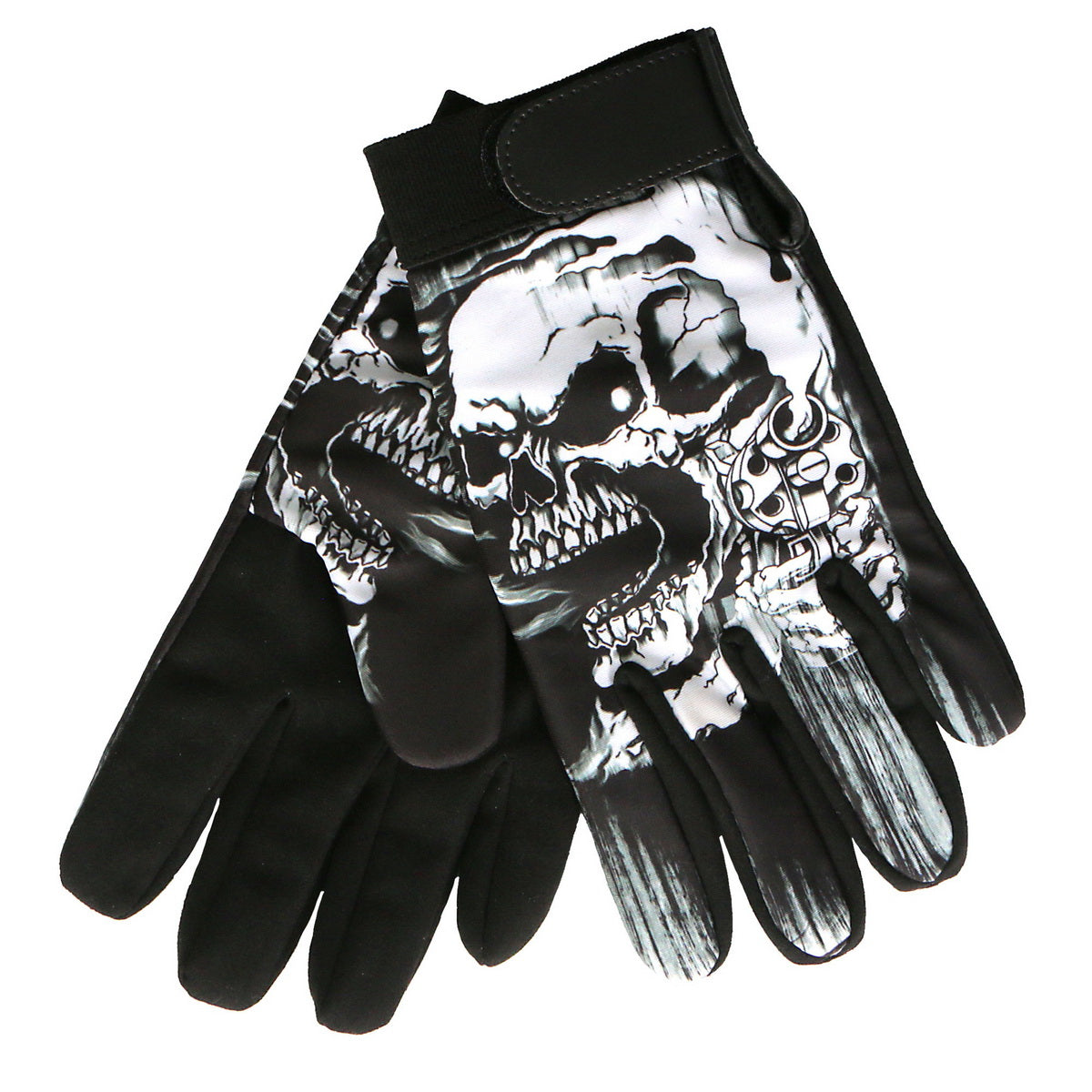 Hot Leathers GVM3004 Men’s Black ‘Assassin’ Textile Mechanic Gloves