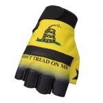 Hot Leathers GVM3011 Leather Don’t Tread on Me Fingerless Gloves