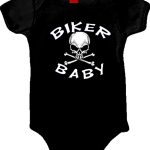 Hot Leathers GYS1015 Kids Biker Baby Skull Black Onesie - Image 2